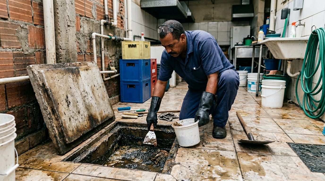 Esvaziamento de Caixa de Gordura em Goiânia‑GO