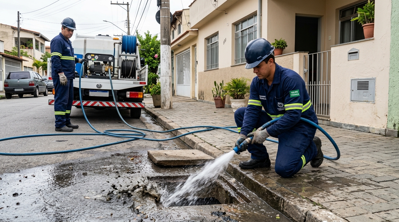 Hidrojateamento de Alta Pressão em Goiânia‑GO